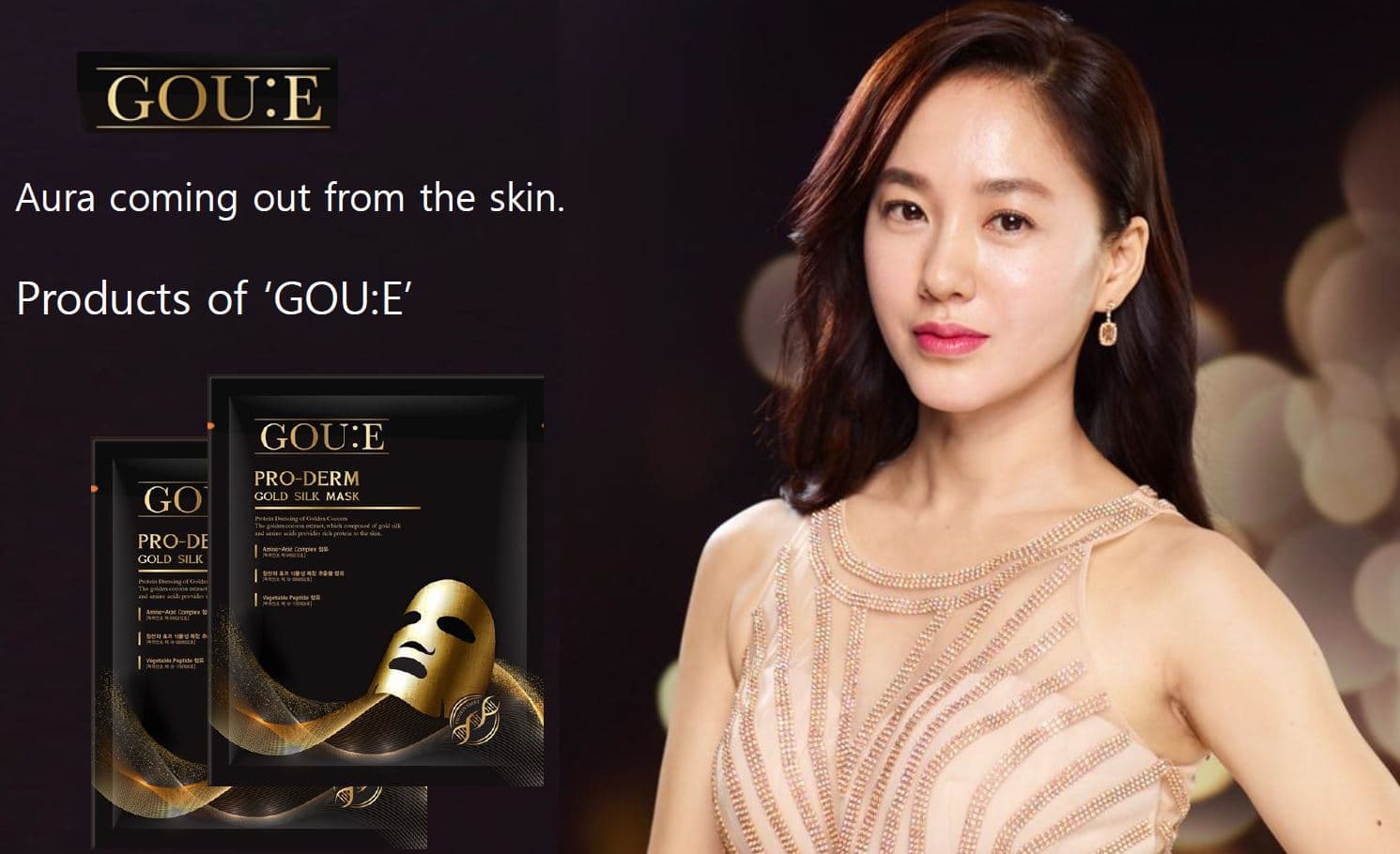 Goue gold silk mask